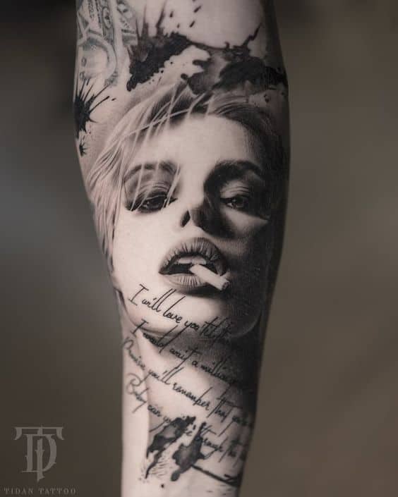 Amazing Portrait tattoo on arm