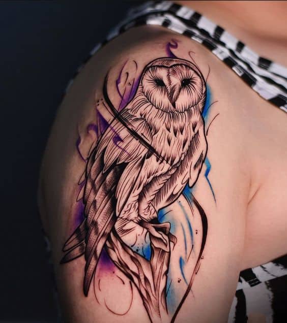 Amazing owl tattoo design