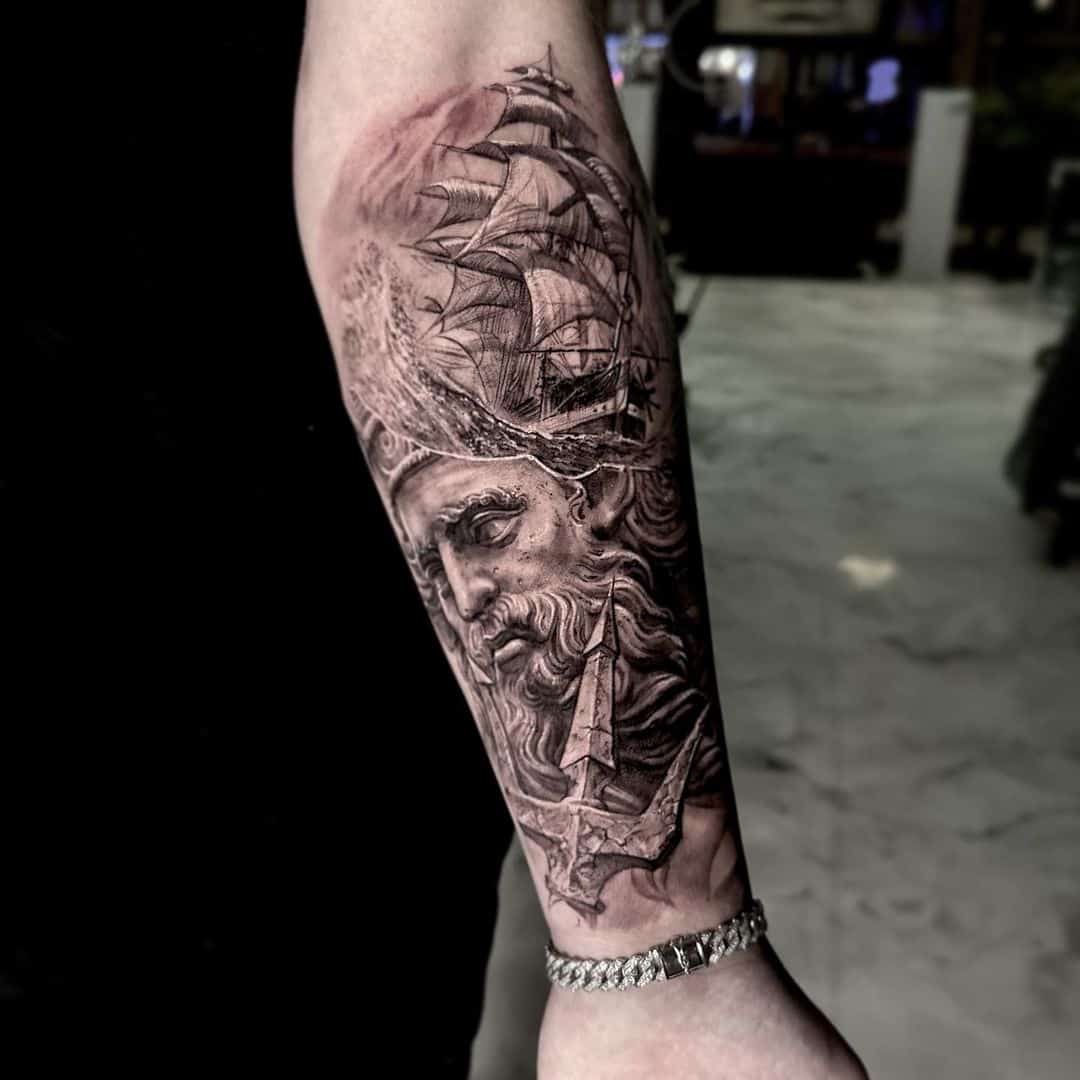 Amazing tattoo design on arm by tattooist bk