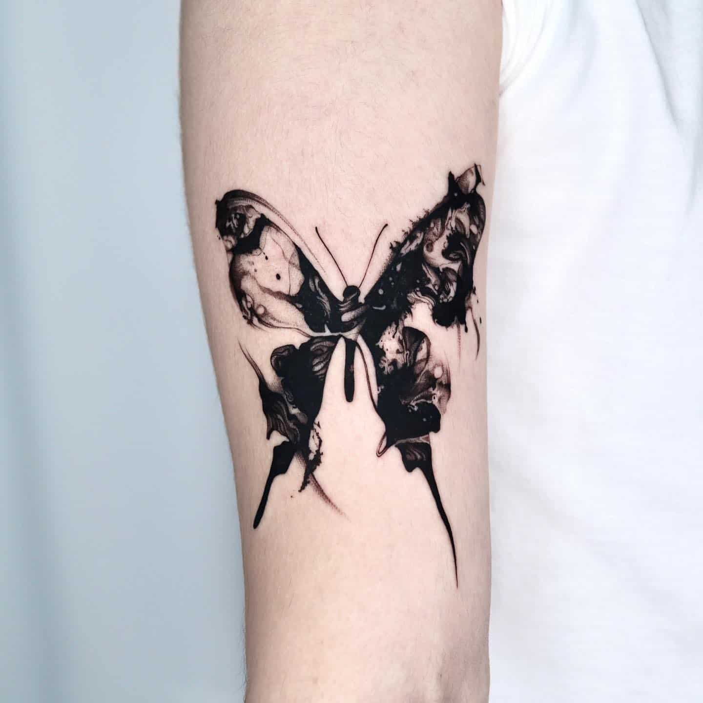 abstract butterfly tattoo