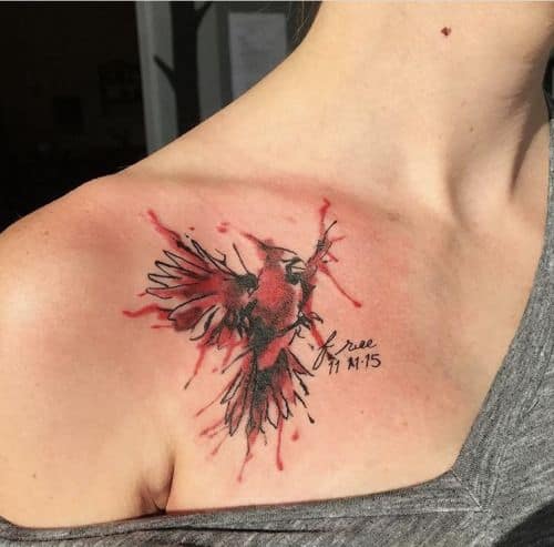 Cardinal tattoo design