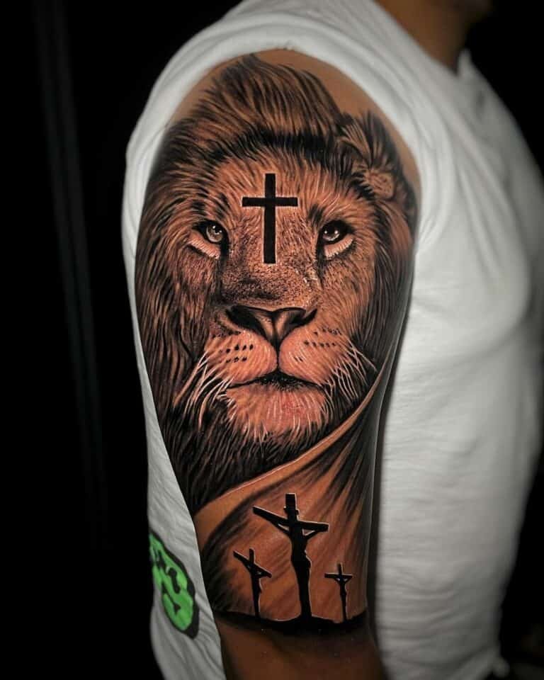 Amazing Lion Tattoo Design Ideas For Upper Arm