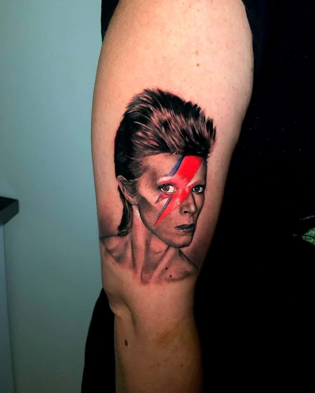 David Portrait tattoo on arm by namuh tattoo