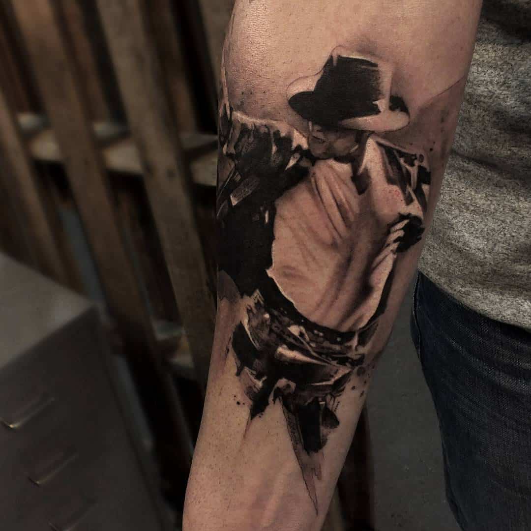 Portrait tattoo on arm by glenpreece
