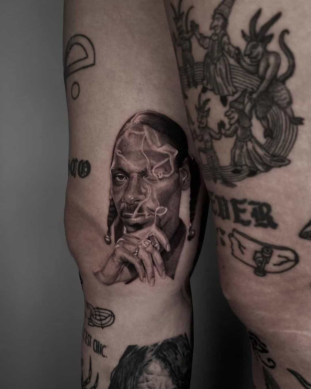 Snoop on arm by besaame.tattoo