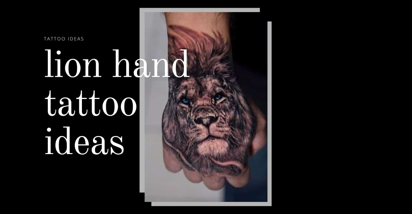 lion tattoo design on hand