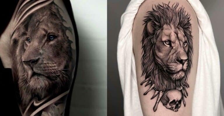 Amazing Lion Tattoo Design Ideas For Upper Arm