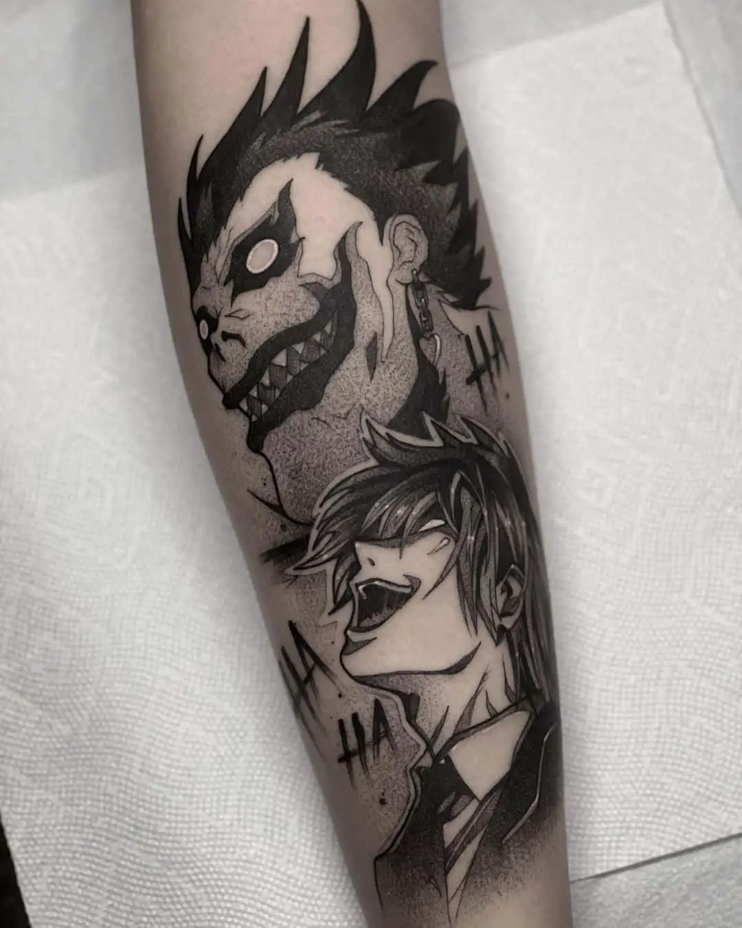 Amazing Death note main character tattoo by jessreeftattoos