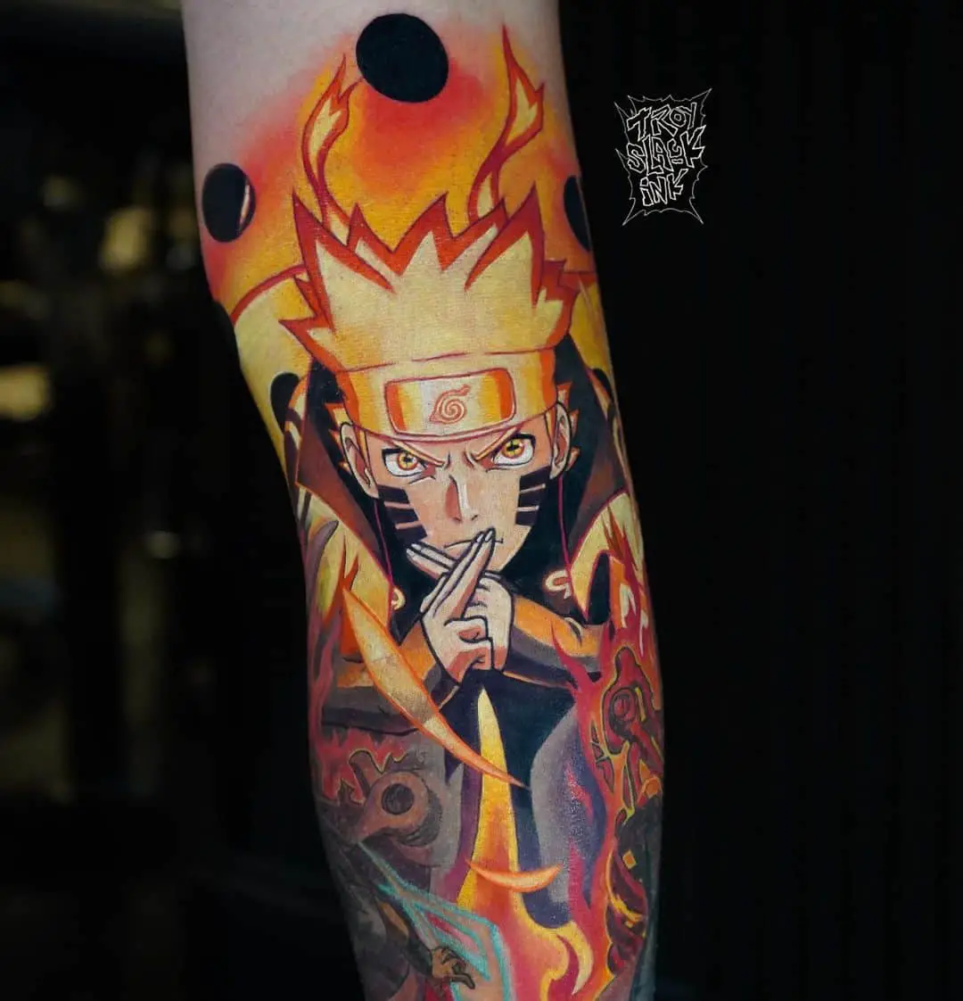 Amazing Naruto tattoo design by troyslackink
