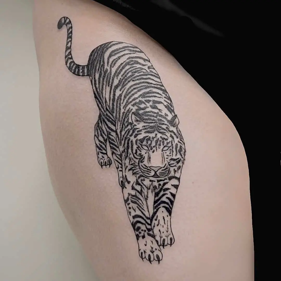 Amazing Realistic Tiger tattoo by kendylrankine