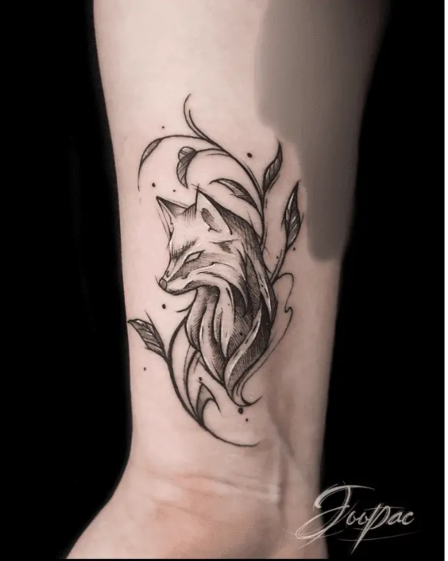 Amazing fox tattoo by joopac tattoo