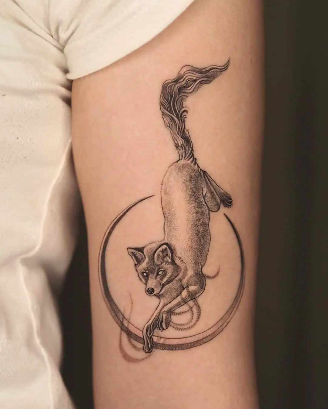 Amazing fox tattoo design by ura.ttt
