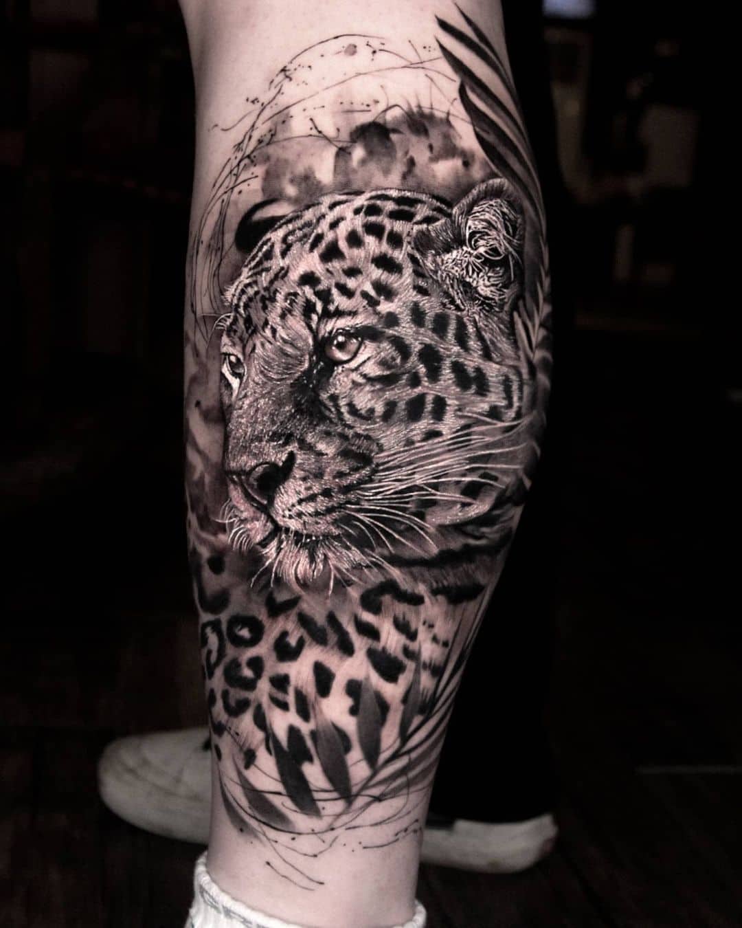 Amazing leopard tattoo by mr salai