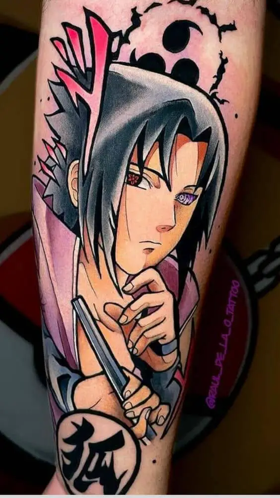 Amazing sasuke tattoo design