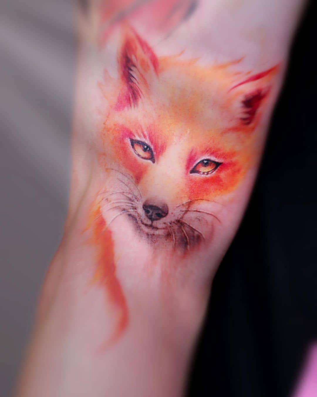 Beautiful Red fox tattoo by modoink vivi
