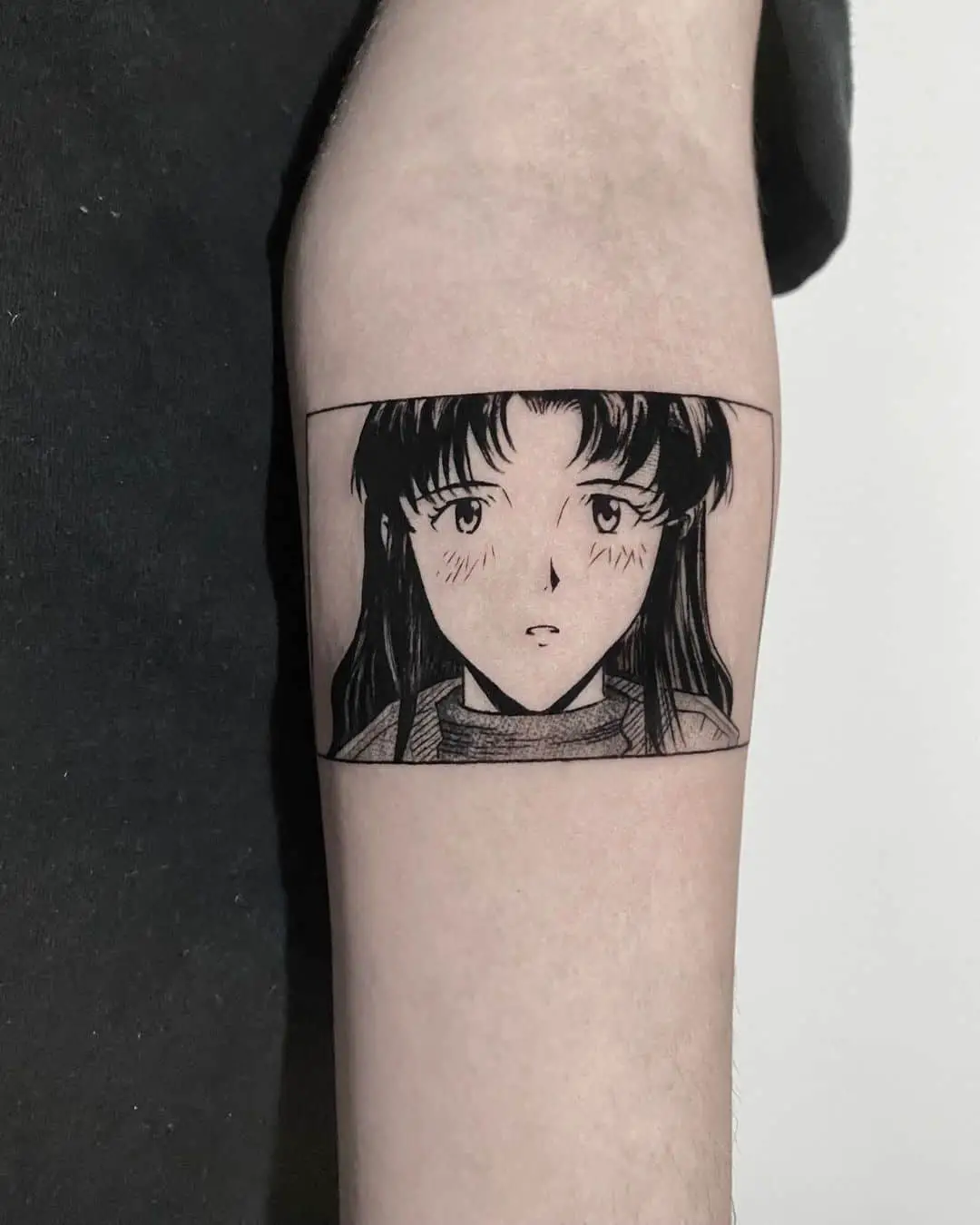 Beautiful anime girl tattoo by almtattoo