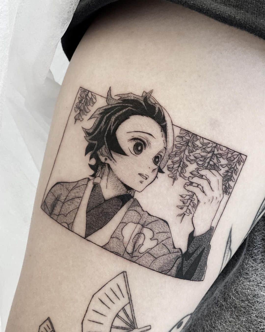 Beautiful tanjiro tattoo design by supa way tatt