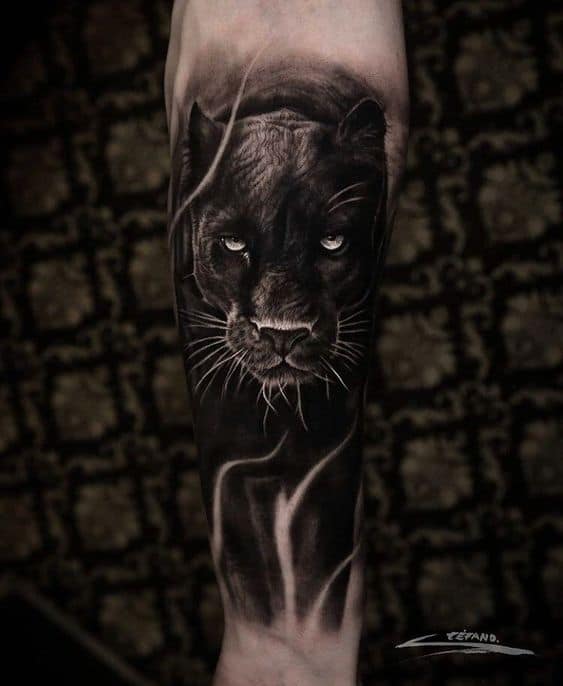 Black Leopard tattoo