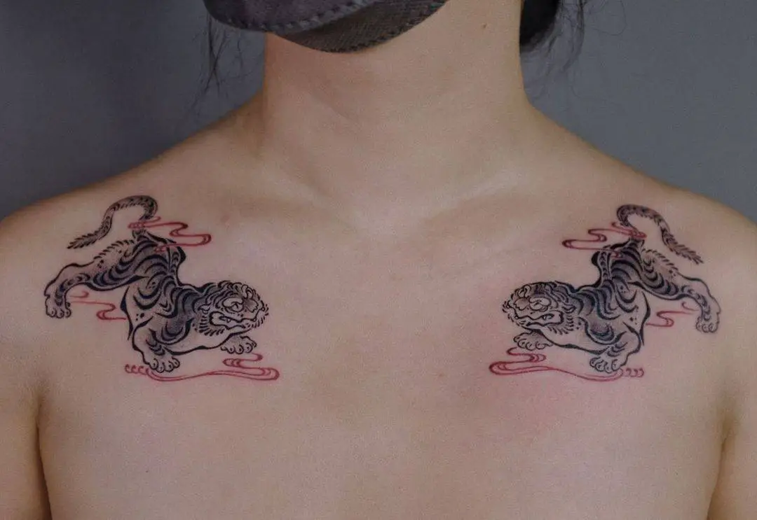 Chinese tiger tattoo by