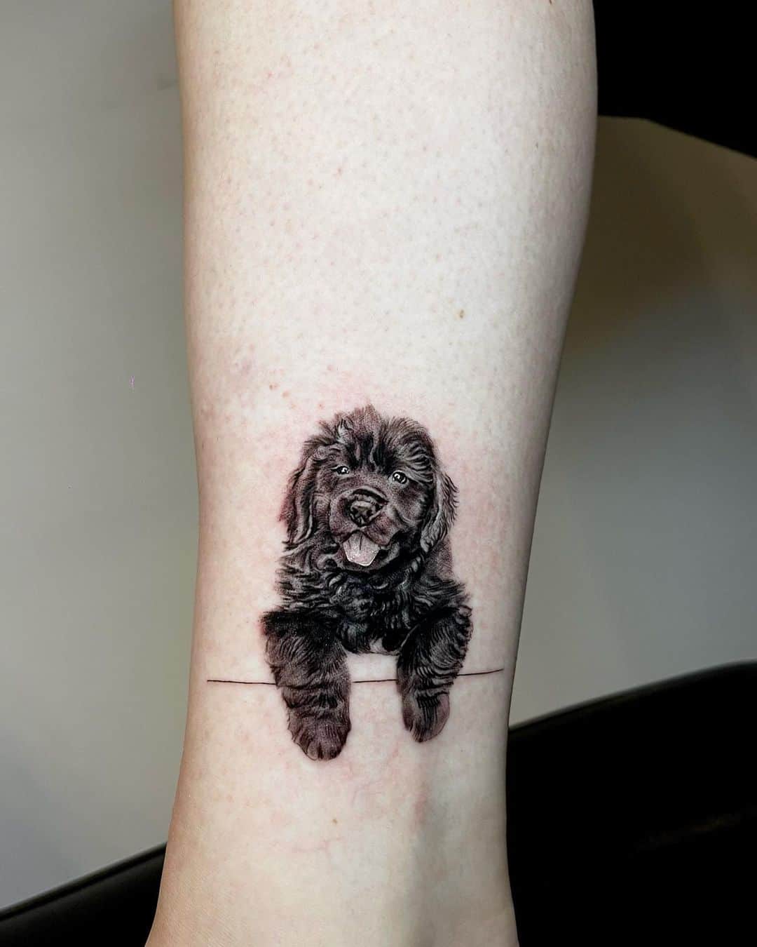 Black Dog inked by Joslin Gay at Parasol Tattoo Company Saratoga NY  r tattoos