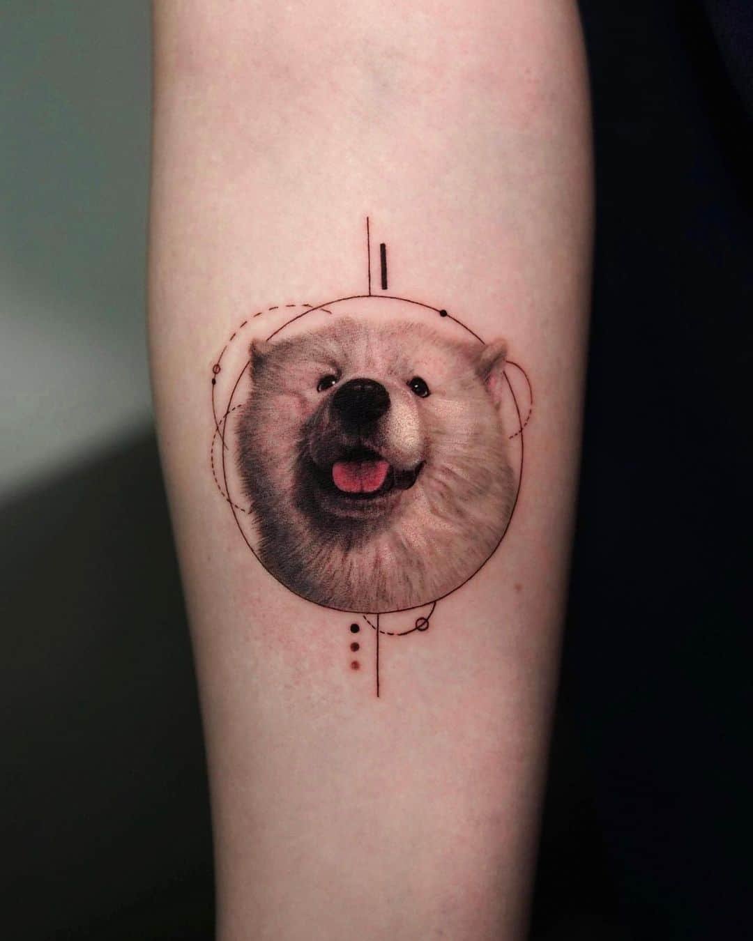 Cute dog tattoo design by lookatthe dokhwa