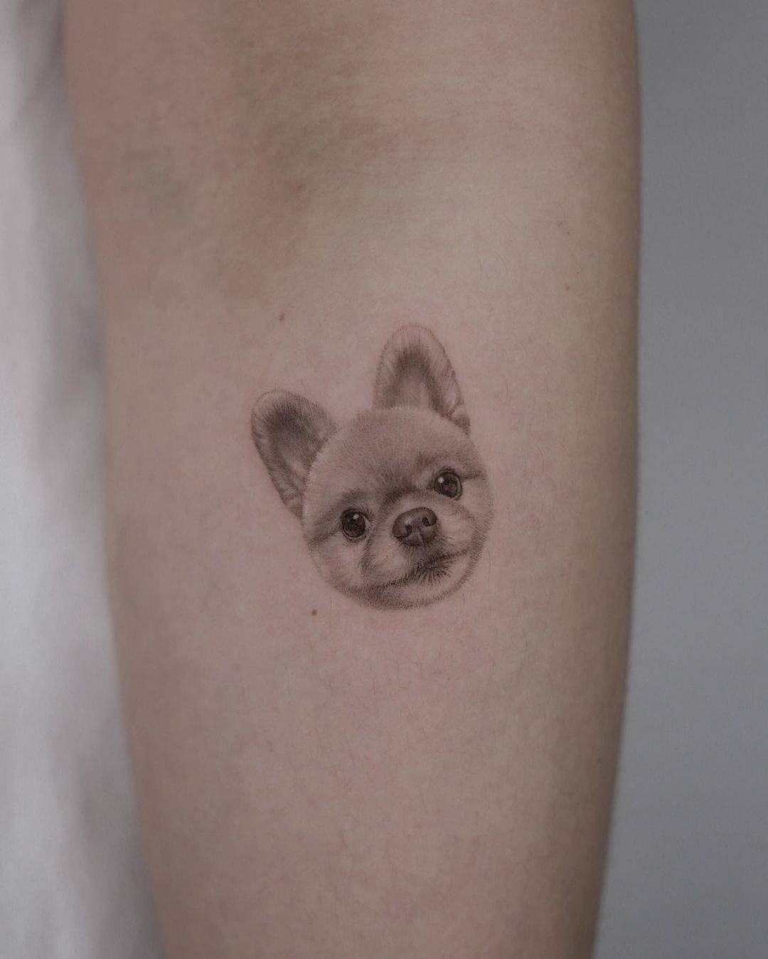 Cute face tattoo by youyeon