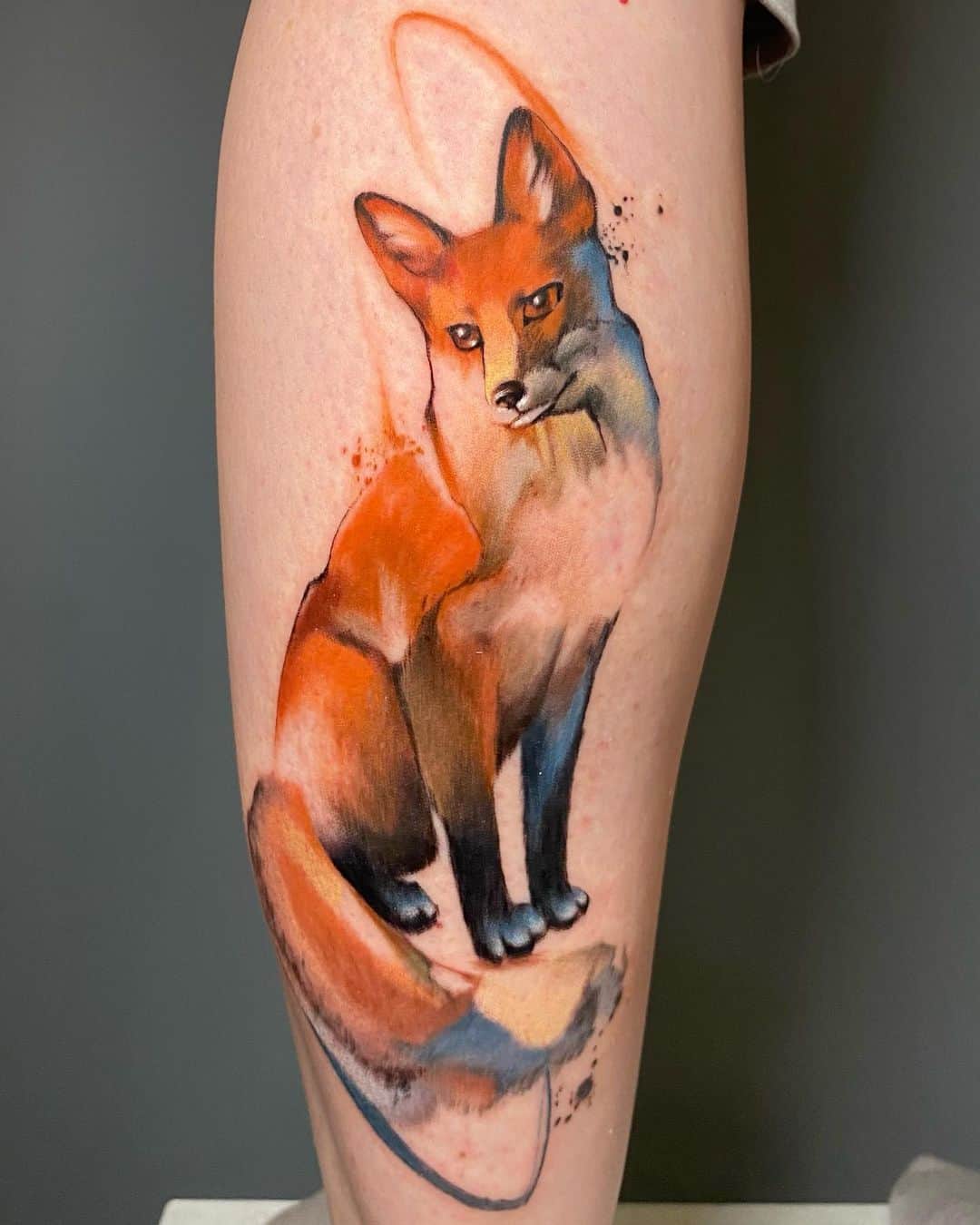 Cute fox tatoo design by sky coyote
