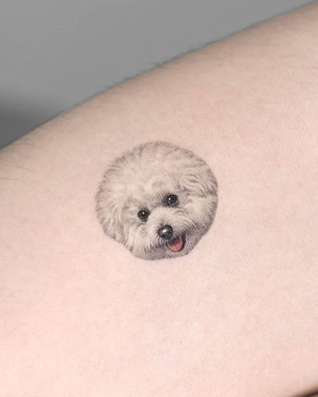 Cute furry face tattoo by dorok.tattoo