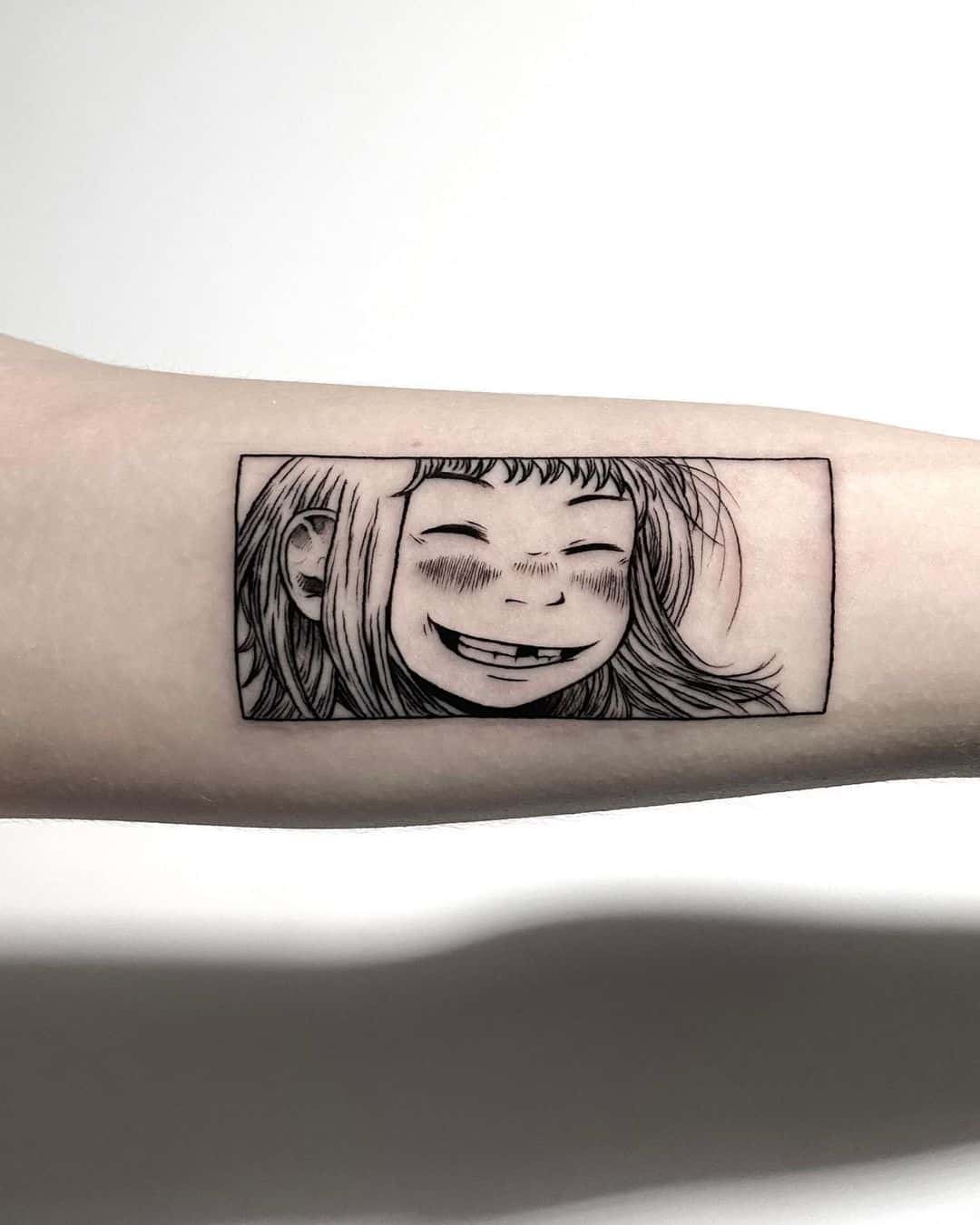 Cute girl tattoo design by almtattoo