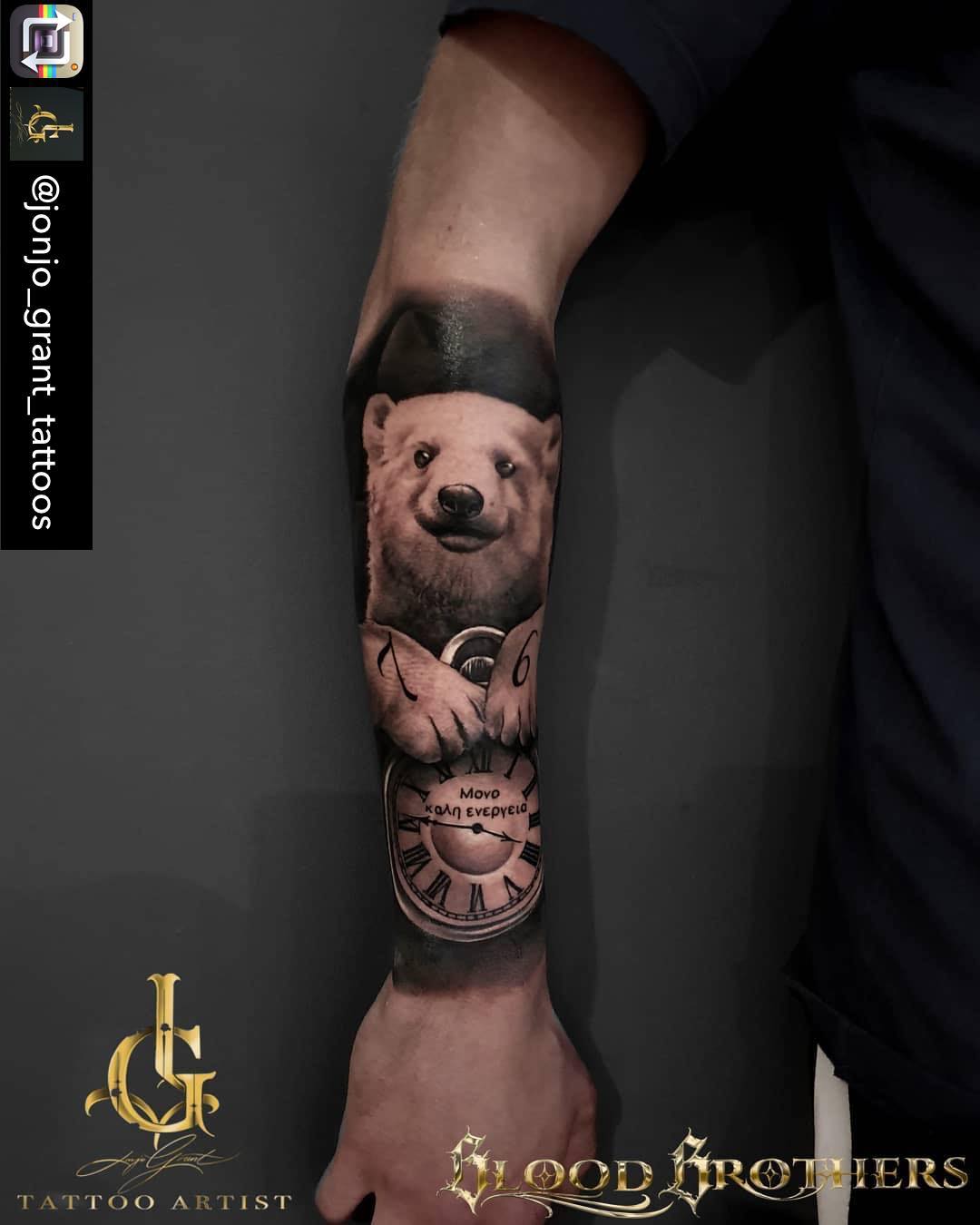 Cute polar bear tattoo design by evermoretattoobalm