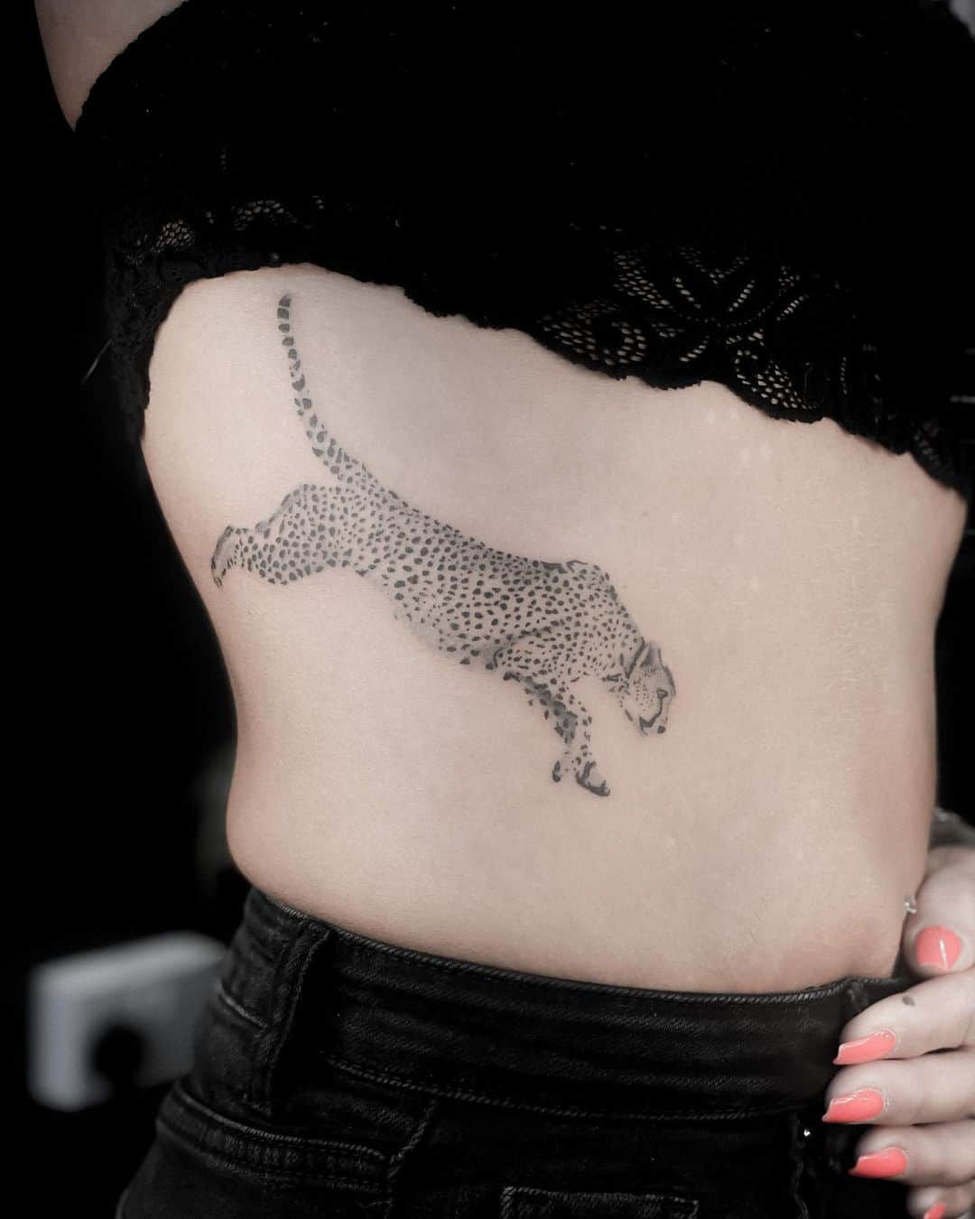 Fineline leopard tattoo onr ibs by ecclesdantattoos