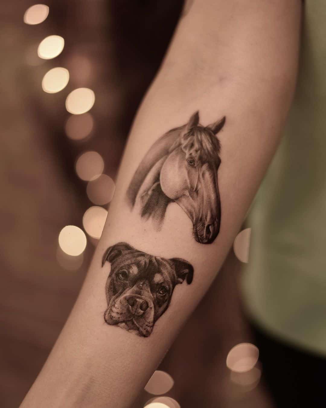 Horse with dog tattoo design by bodys agnieszka