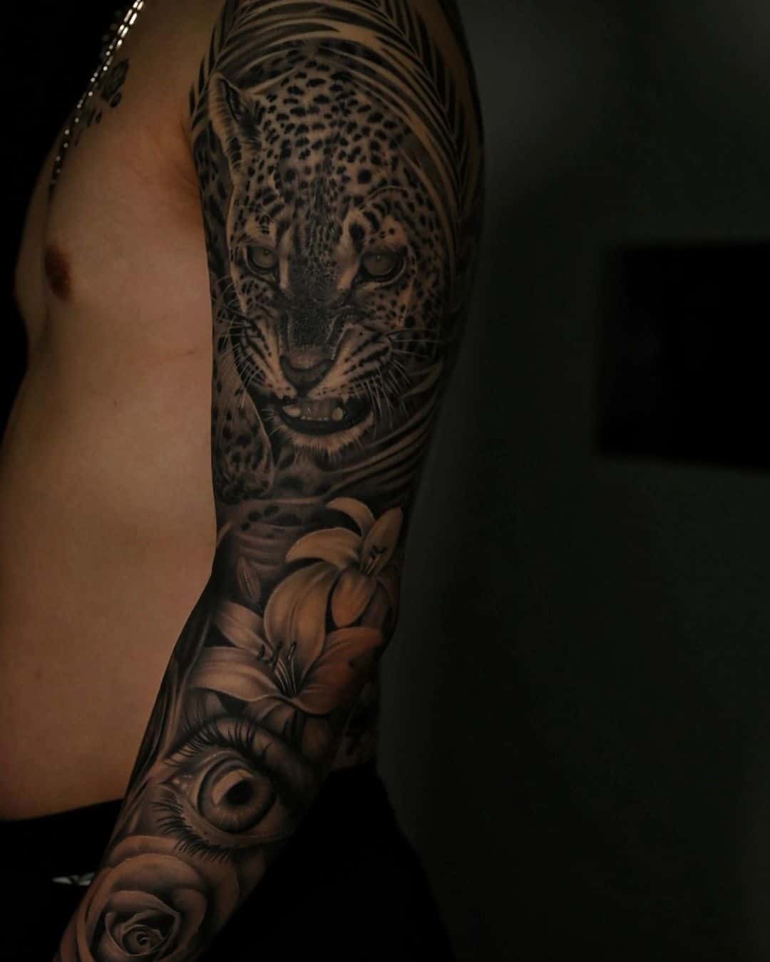 Leopard tattoo by sen lazy