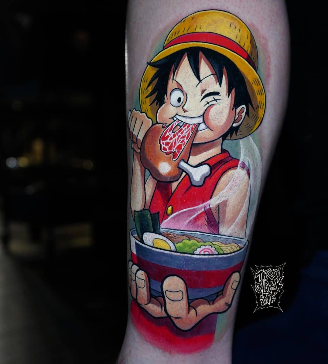 Luffy tattoo by troyslackink