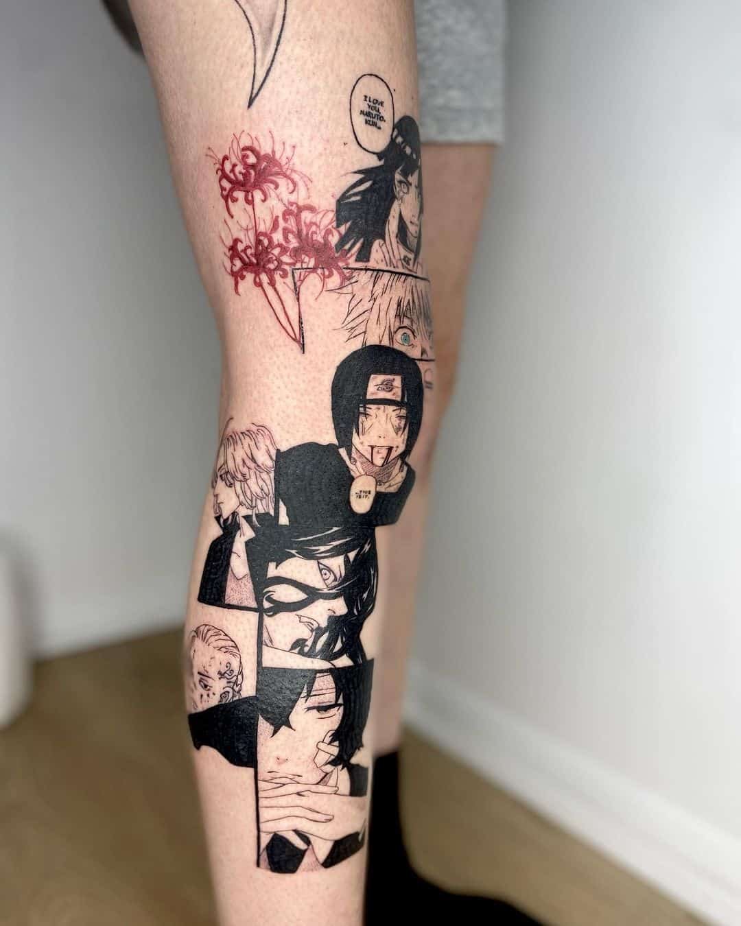 Kakashi Naruto's teacher tattoo by Eden Kozo - Tattoogrid.net