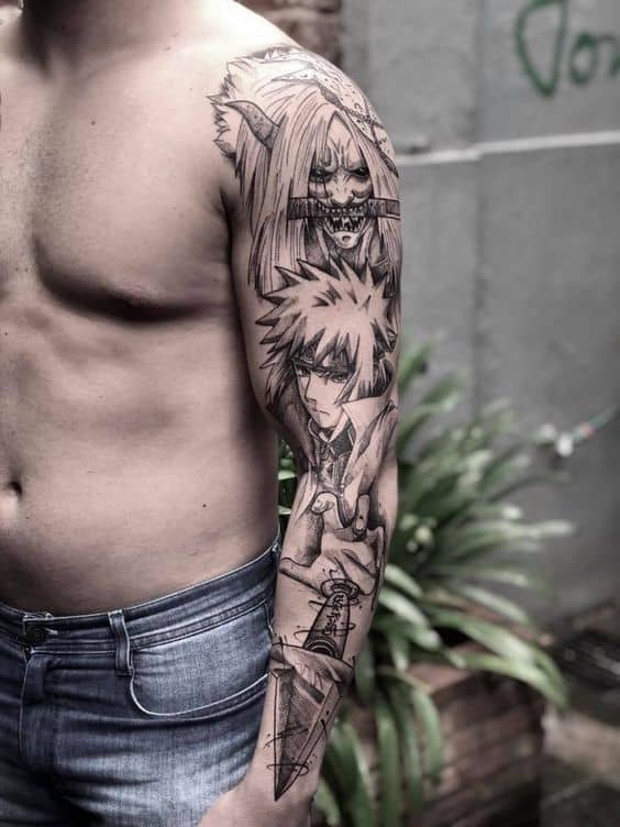 Naruto character tattoo design