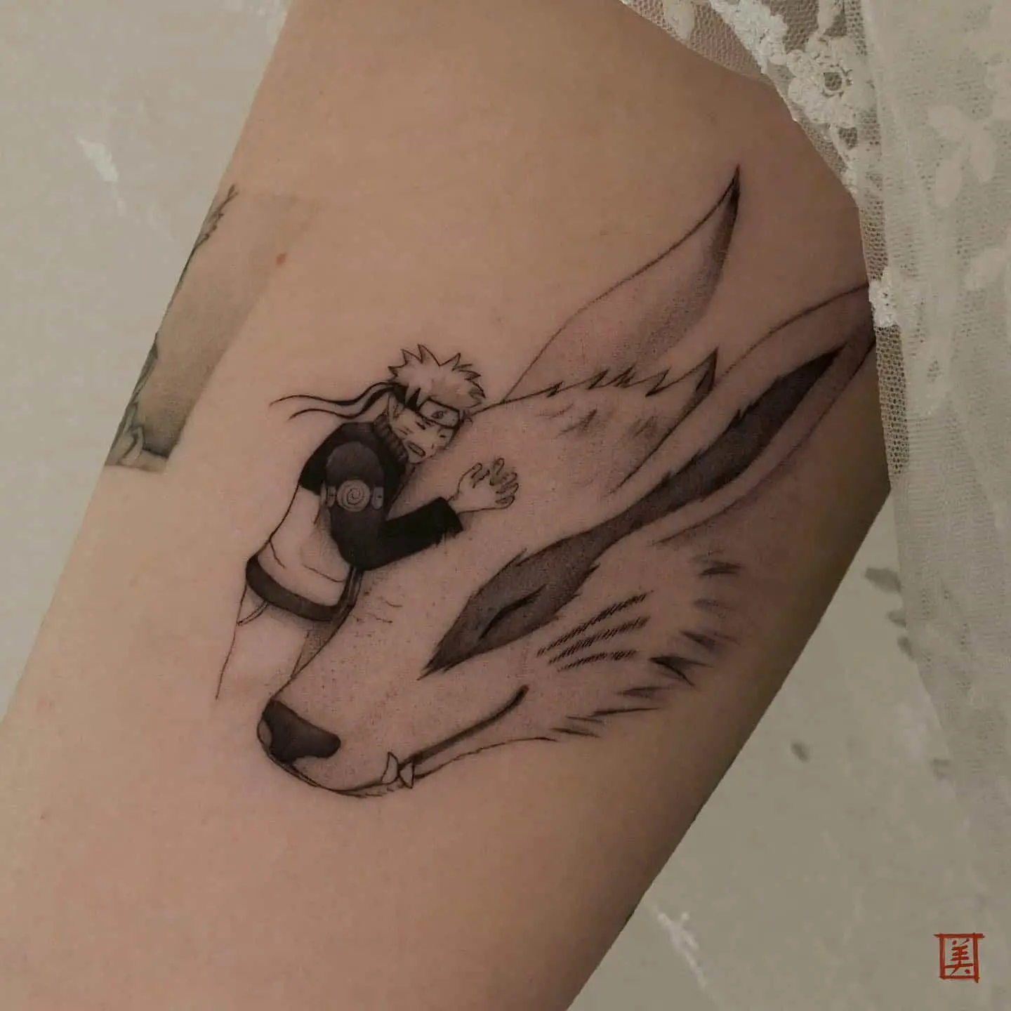 Naruto with Kurama tattoo design by yamee.tattoo