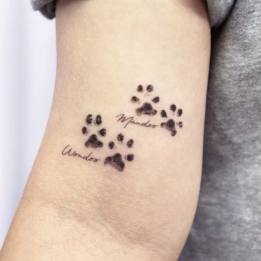 21 Cool Dog Paw Tattoos Ideas