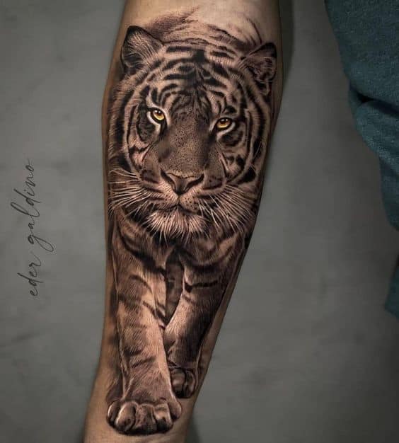 Tiger Eyes Forearm Tattoo - Tattoo Ideas and Designs | Tattoos.ai