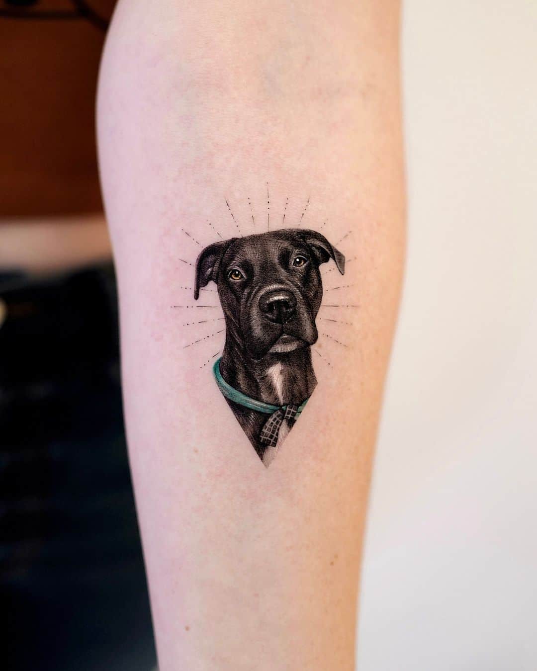 Realistic dog tattoo design by paw.tattoo