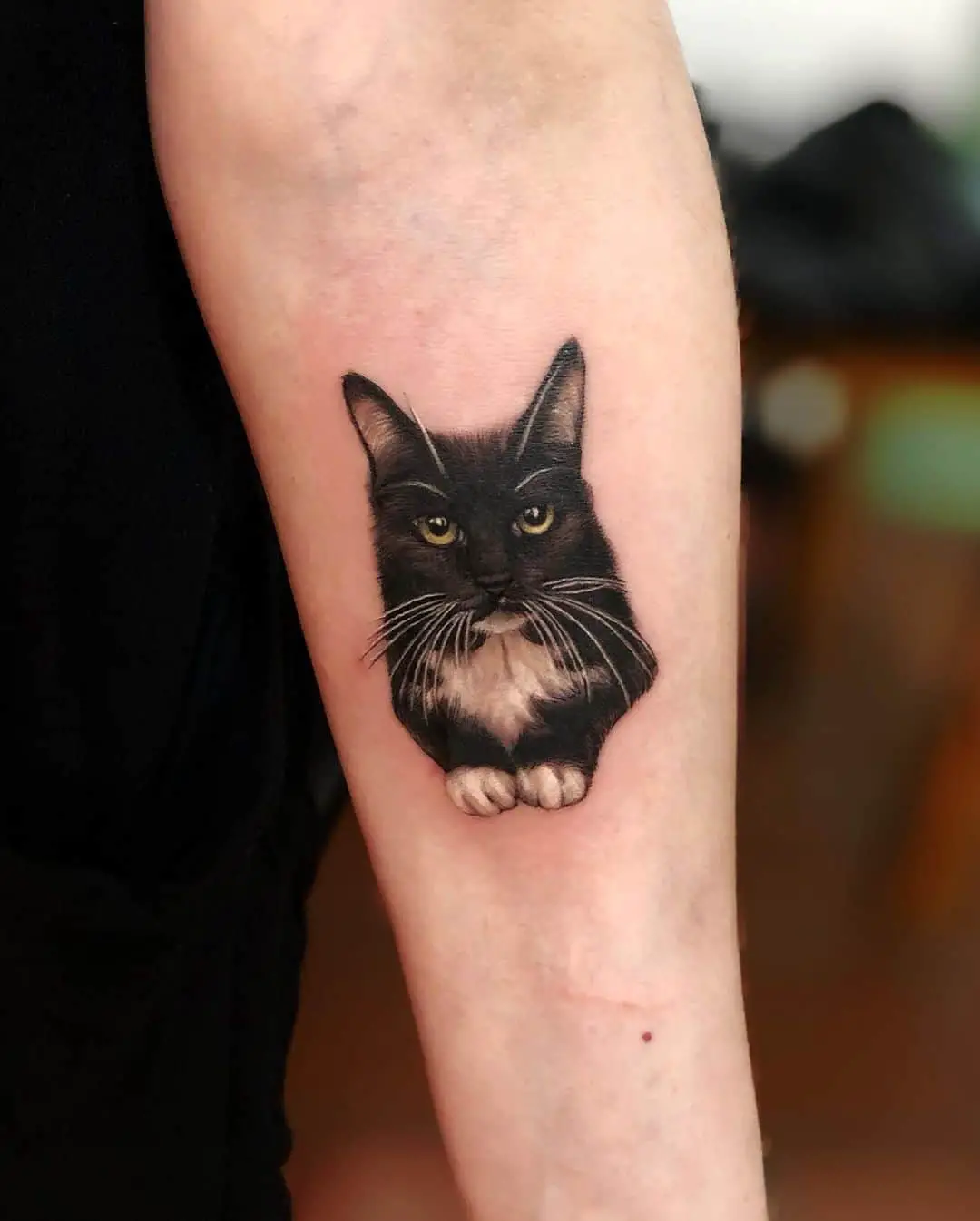 Simple cat tattoo by julieta herman art