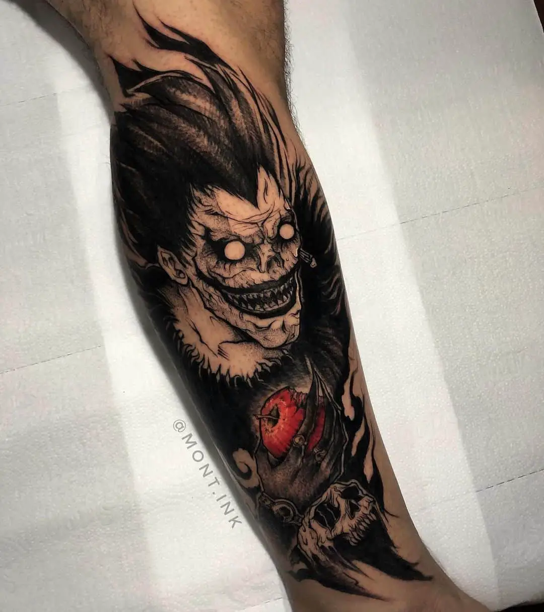Wonderful anime tattoo by mont.ink