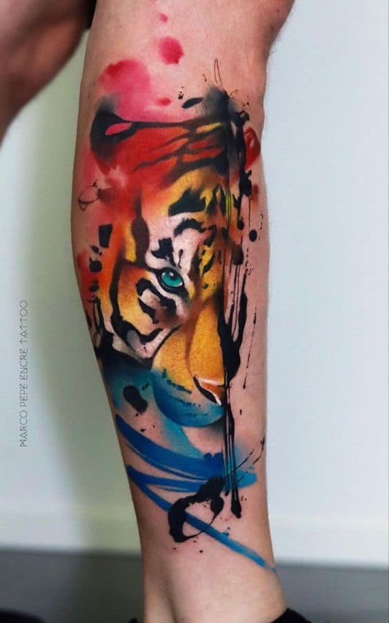 Wonderful tiger tattoo design 1