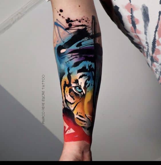 Wonderful tiger tattoo design 2