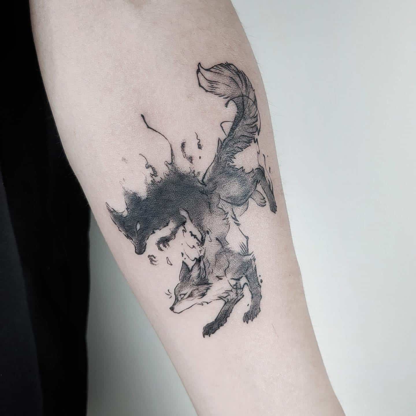 Abstract fox design by macy.tattoo
