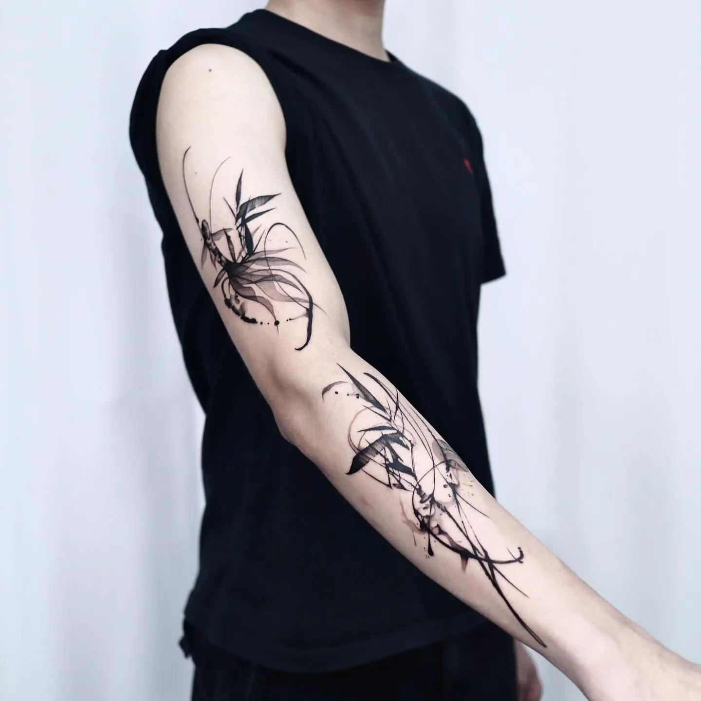 Abstract koi fish tattoo design by