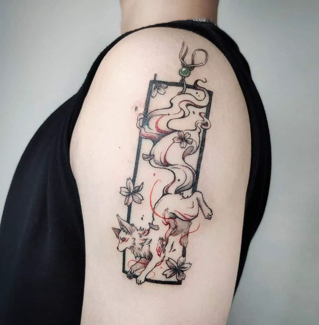 Amazing fox tattoo design by macy.tattoo