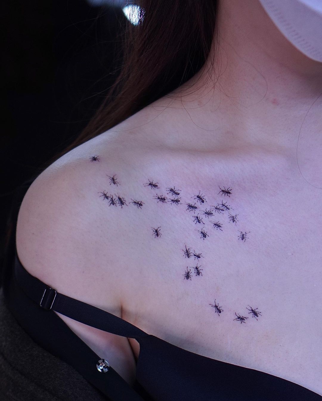 Ant tattoo by 0one tattoo