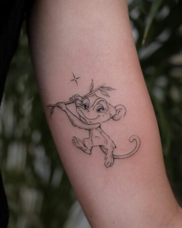 Baby monkey tattoo design by kaplan.tattooing