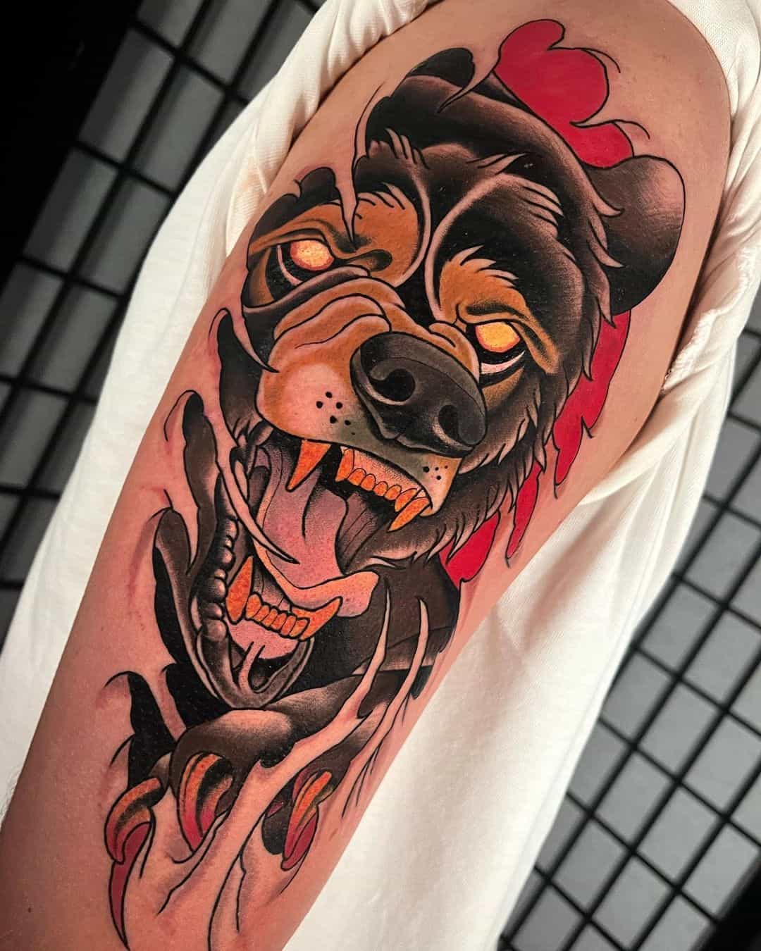 Bear tattoo by ill mace